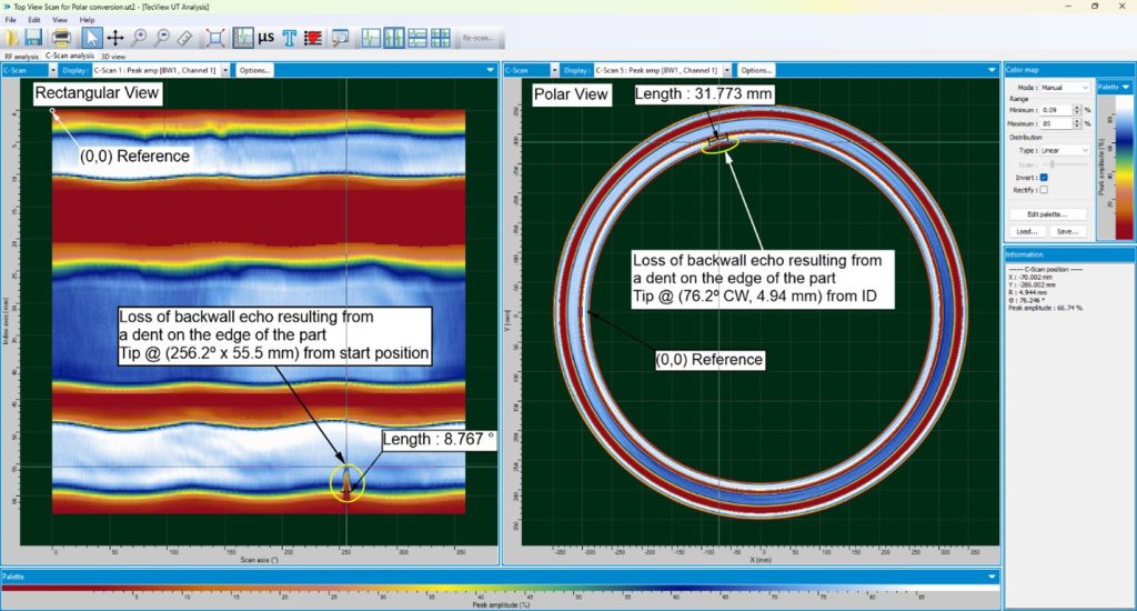 NDT Rectangular vs polar C-Scan 